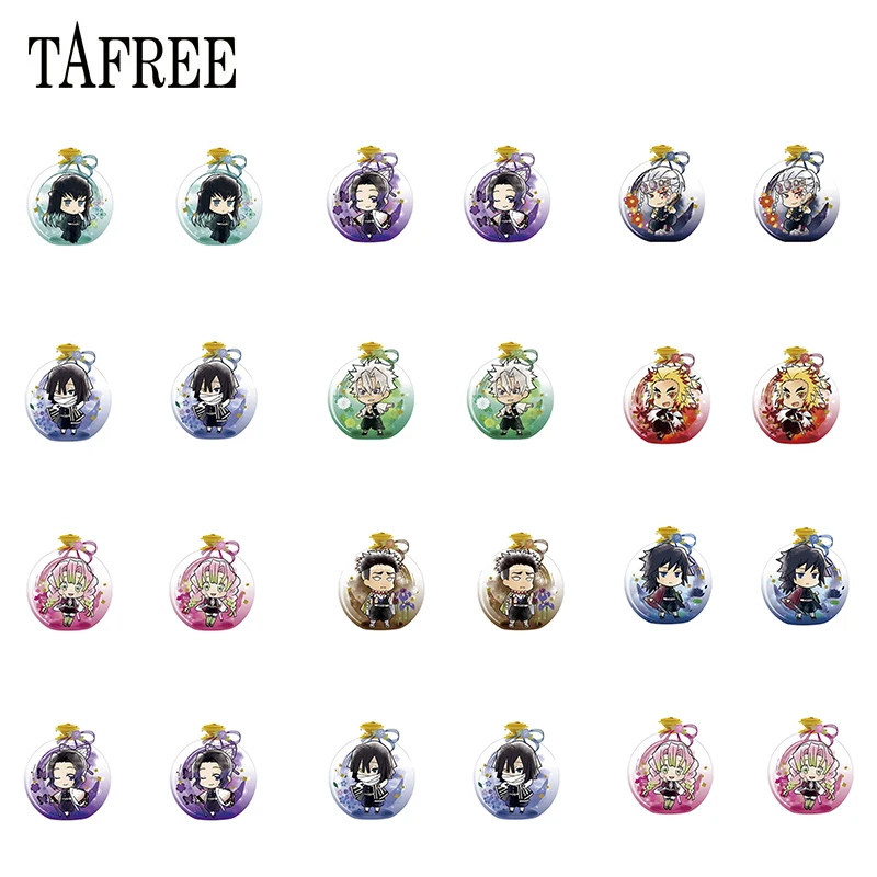 

TAFREE Ghost Face Blade Famous Comic Character Cute And Funny Epoxy Acrylic Clip New Heat Shrinkable Ear Clip Earrings Gift