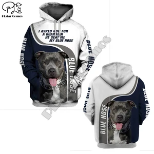 Толстовка унисекс с капюшоном и длинным рукавом, свитшот с 3D-принтом голубого носа и собаки, на молнии, Женский пуловер, спортивный костюм, худи с капюшоном, верхняя одежда на весну и осень