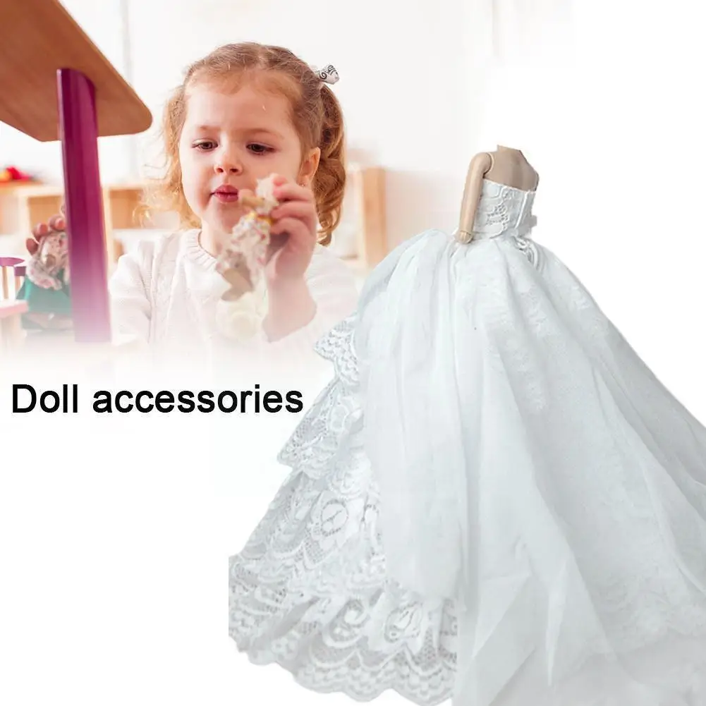 

30cm Dress Up 6 Points Baby Skirt Dress Wedding Accessory Princess Toy Dress Children Toy Gift Dress Girl D4g5