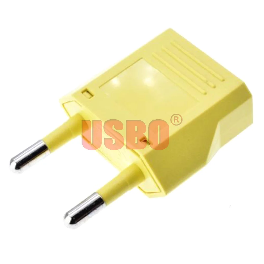 Портативный дорожный адаптер с Европейским штырьком 4 0 мм черный белый 6 А 125 В/250 В