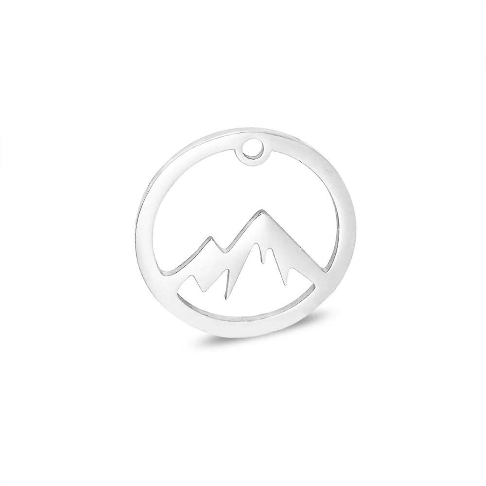 50 шт 25 мм зеркальная полировка из нержавеющей стали круглый полый горный Шарм для