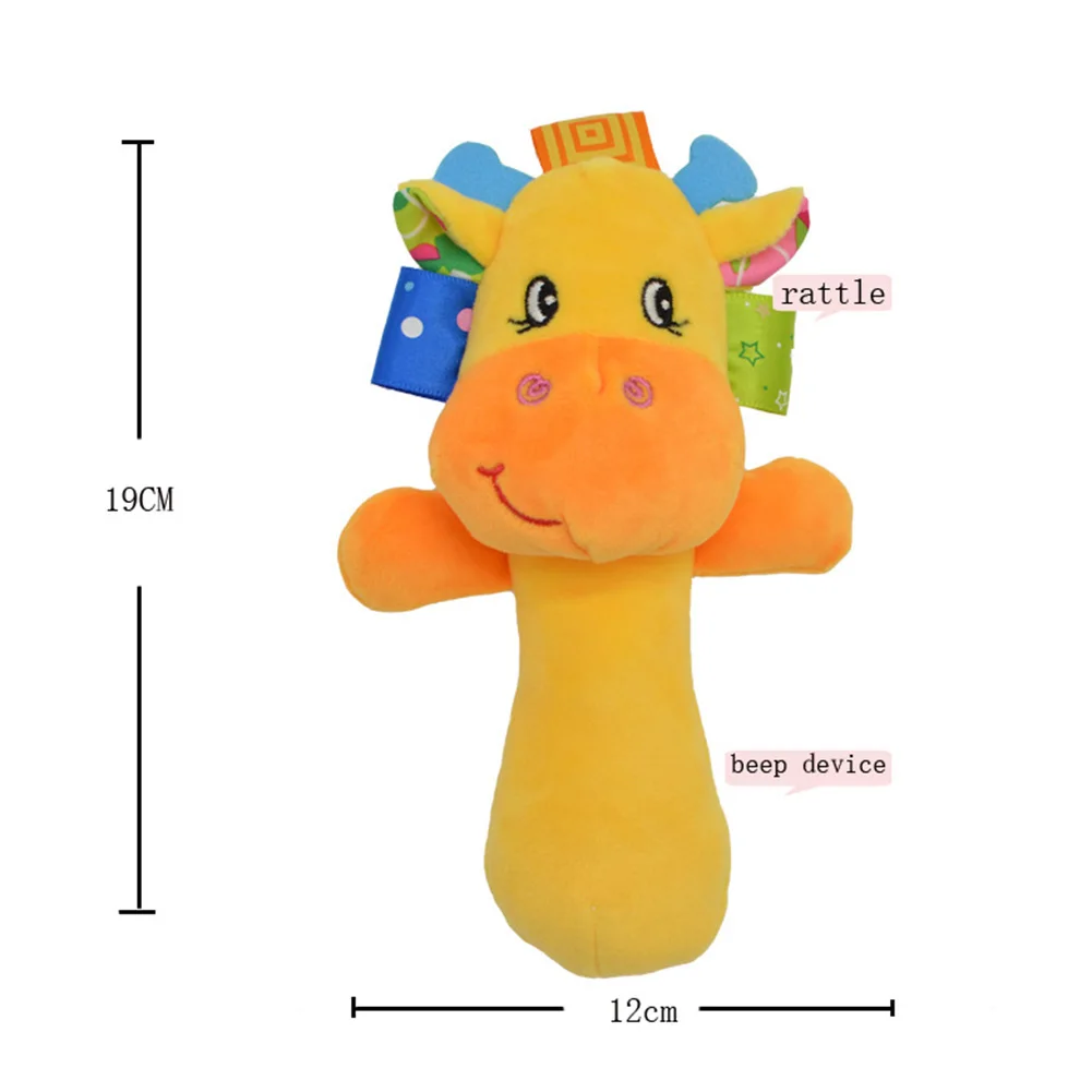 

Dog Animal Plush Doll Hand Grasp Rattle BB Device Baby Stroller Pendant Toy New