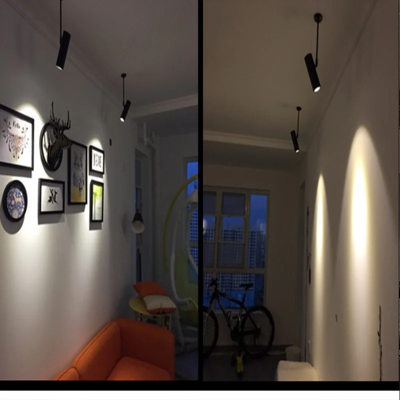 Приглушаемый Светодиодный точечный светильник с длинным полюсом лампа COB