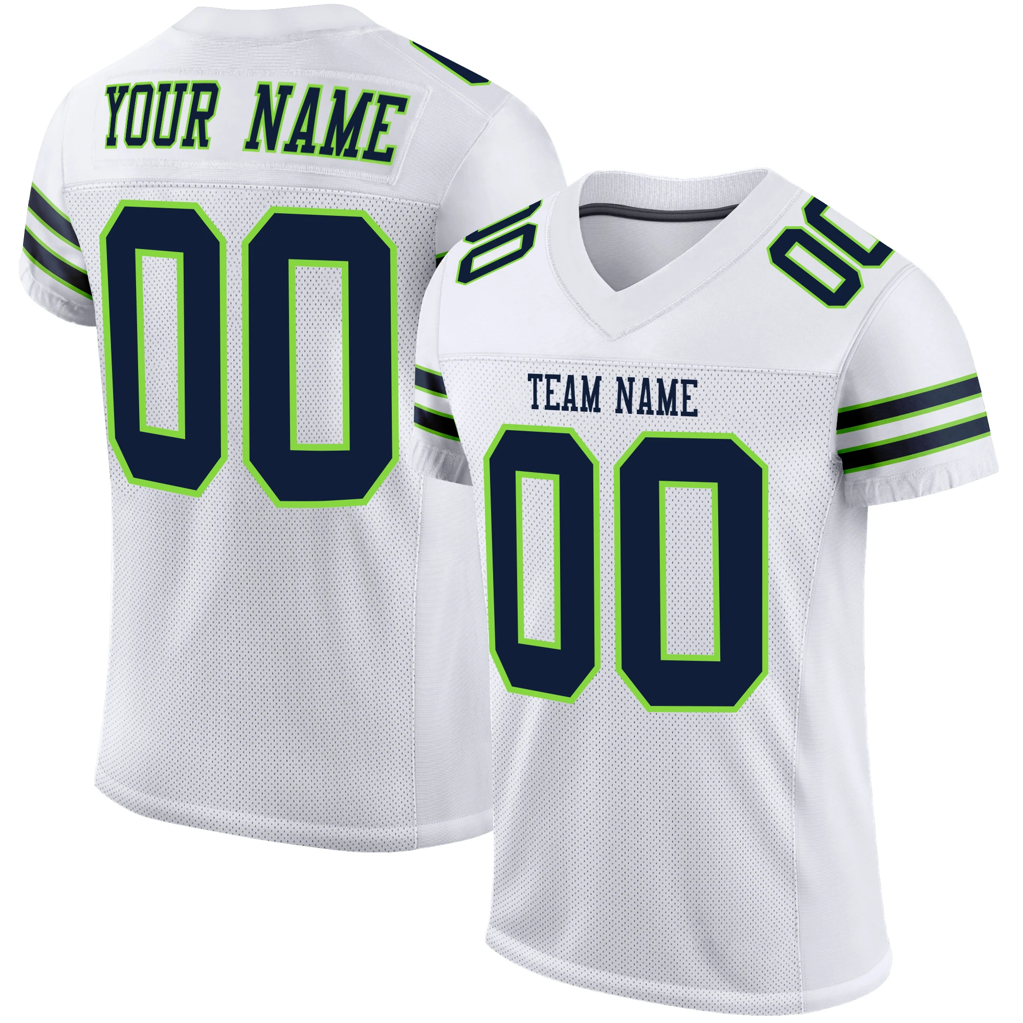 Personalized Football Jersey Print Team Name/Number Breathable Absorbent Athlete's Football Game Uniform for Boy/Girl/Kids