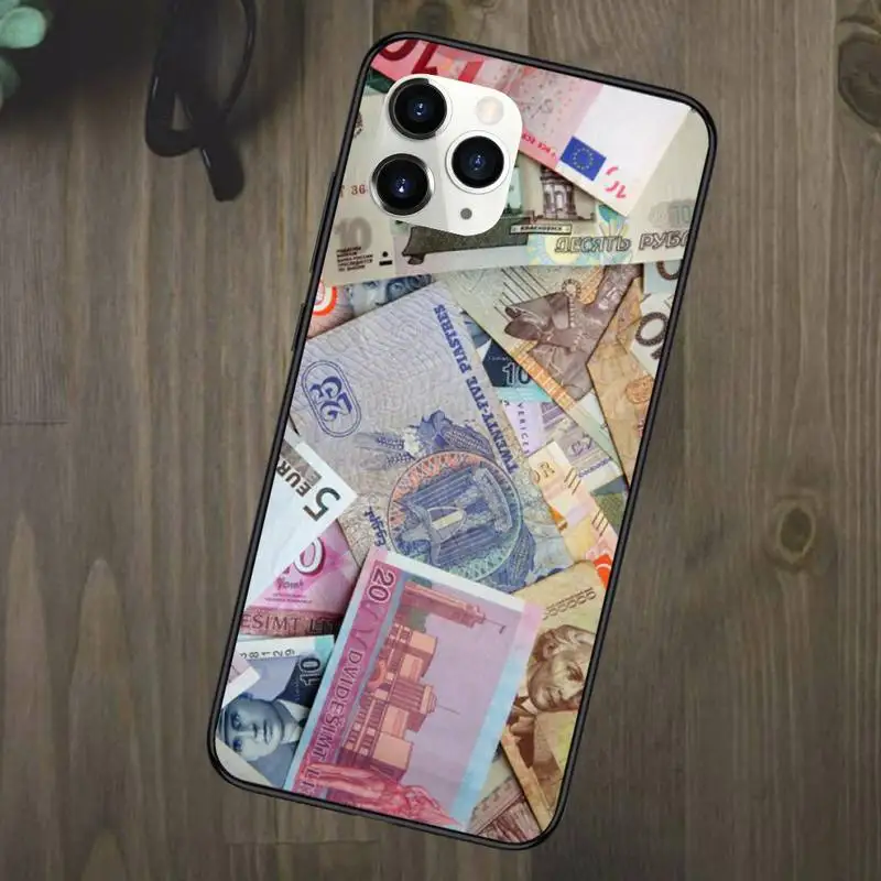 

money cash dollar Ruble Phone Case for iPhone 11 12 mini pro XS MAX 8 7 6 6S Plus X 5S SE 2020 XR
