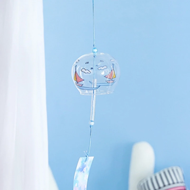 Стеклянный ветряной Колокольчик в стиле цветущей вишни креативный