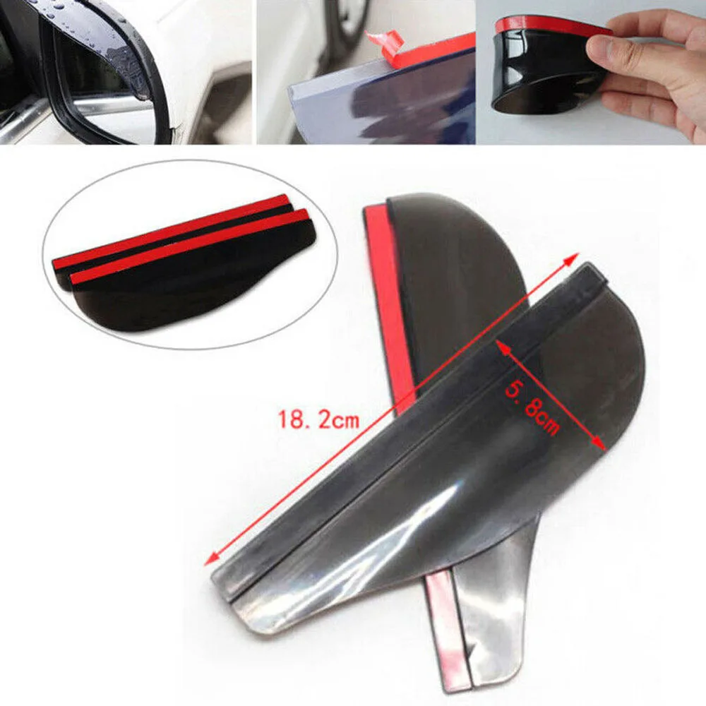 

2PCS Car Rear View Mirror Rain Stop Side Mirror Rain Visor Guard Flexible Rearview Mirror Rain Eyebrow Car Accessories