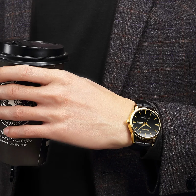 Официальные мужские часы XINQITE 2019 брендовые Роскошные Кварцевые модные