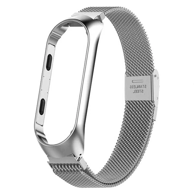 Leecnuo Xiaomi mi Band 3 ремешок металлический браслет из нержавеющей стали lanese