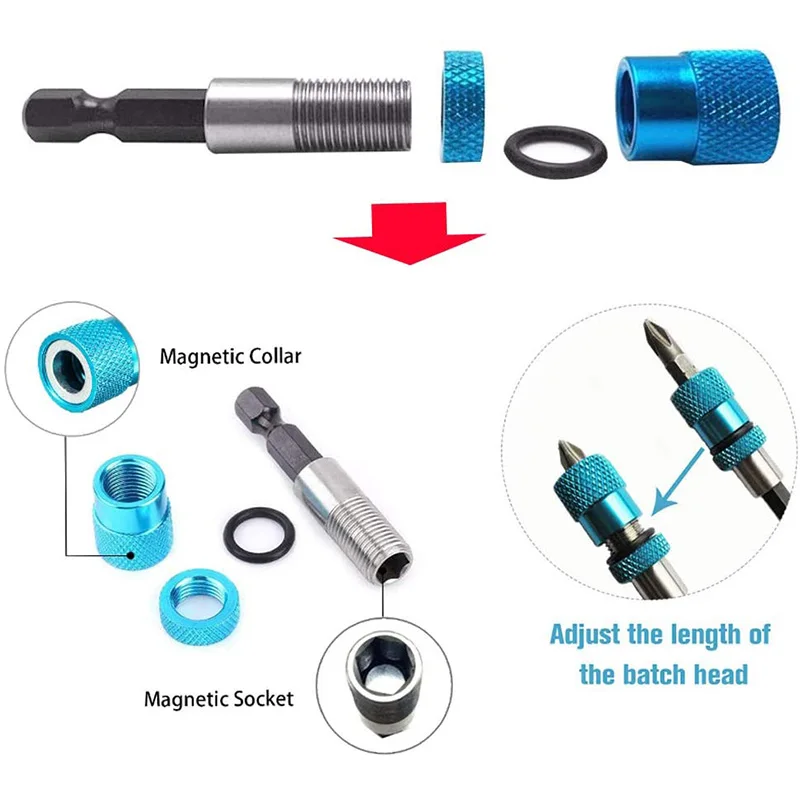 

105 Right Angle Drill Attachment Extension with Flexible Angle Extension Bits 3 Pieces Rapid Door Extension
