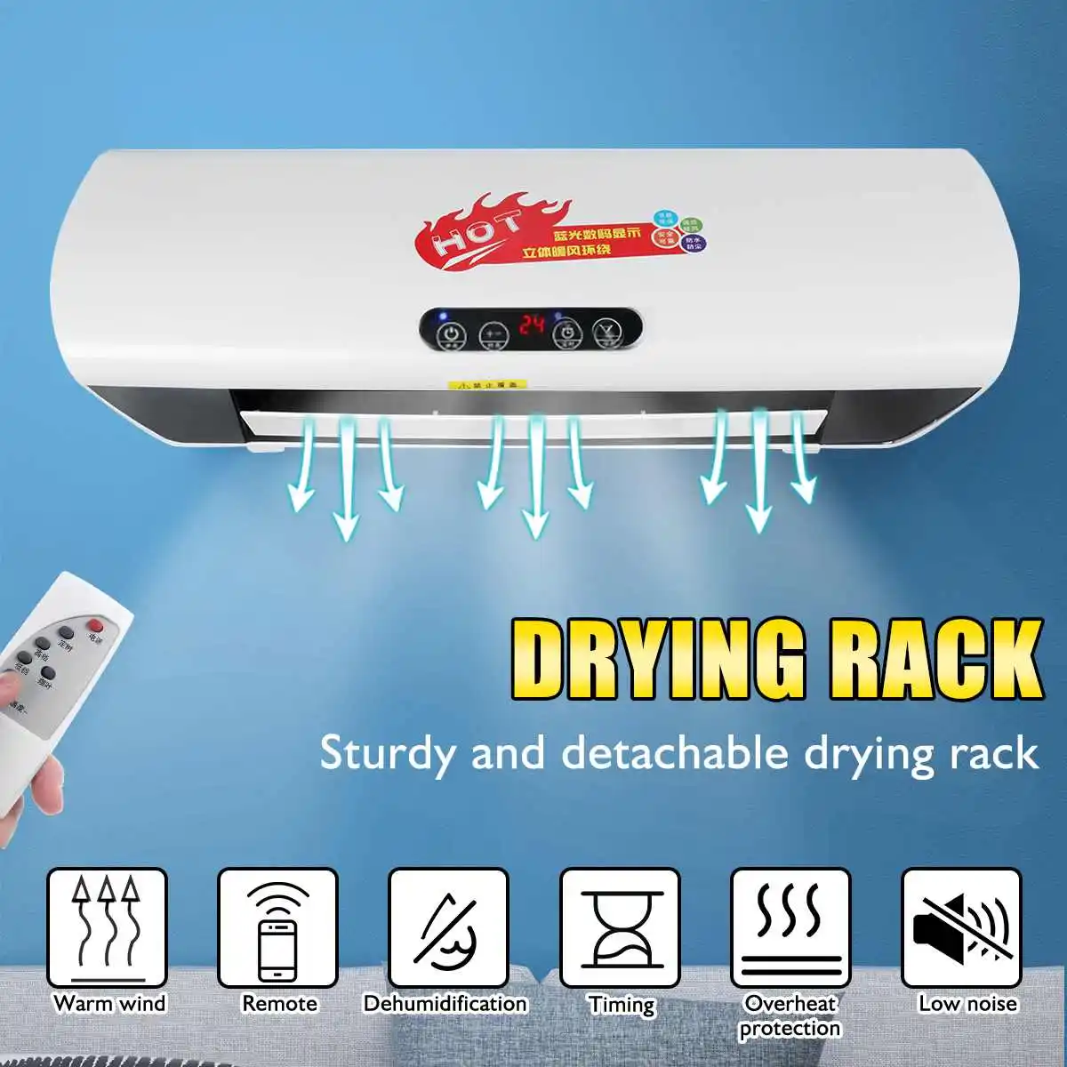 СВЕТОДИОДНЫЙ Электрический обогреватель для кондиционирования воздуха 2000 Вт