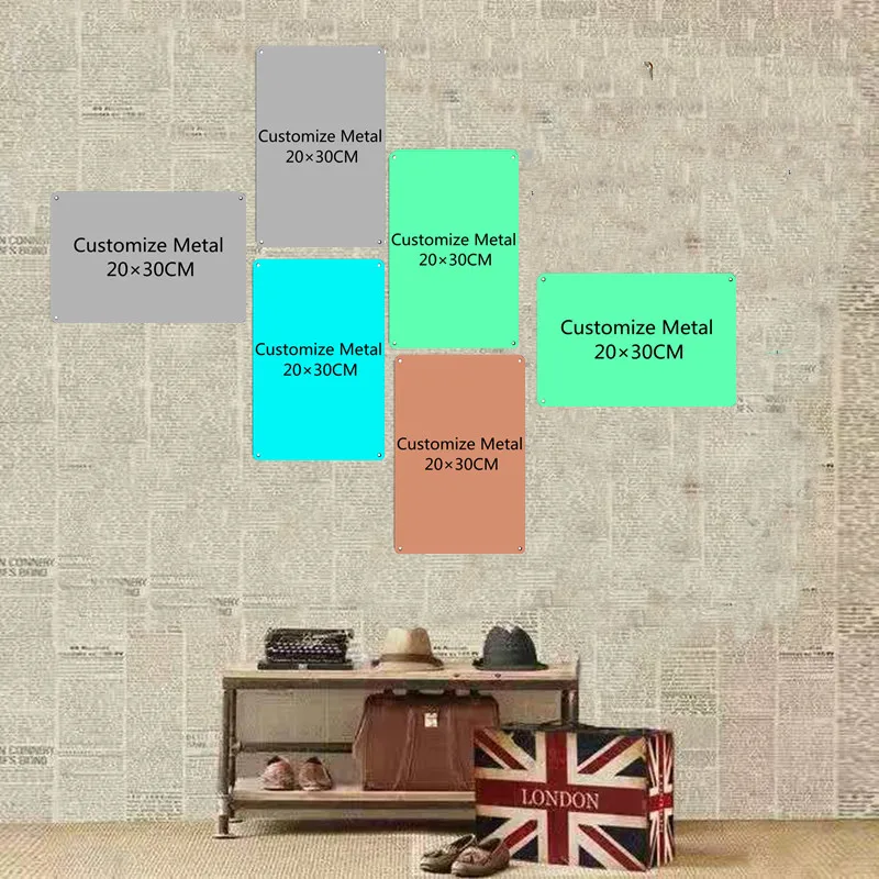 

Потрепанный винтажный квадратный металлический жестяной Железный знак, плакат, Настенный декор 20 × 30 см
