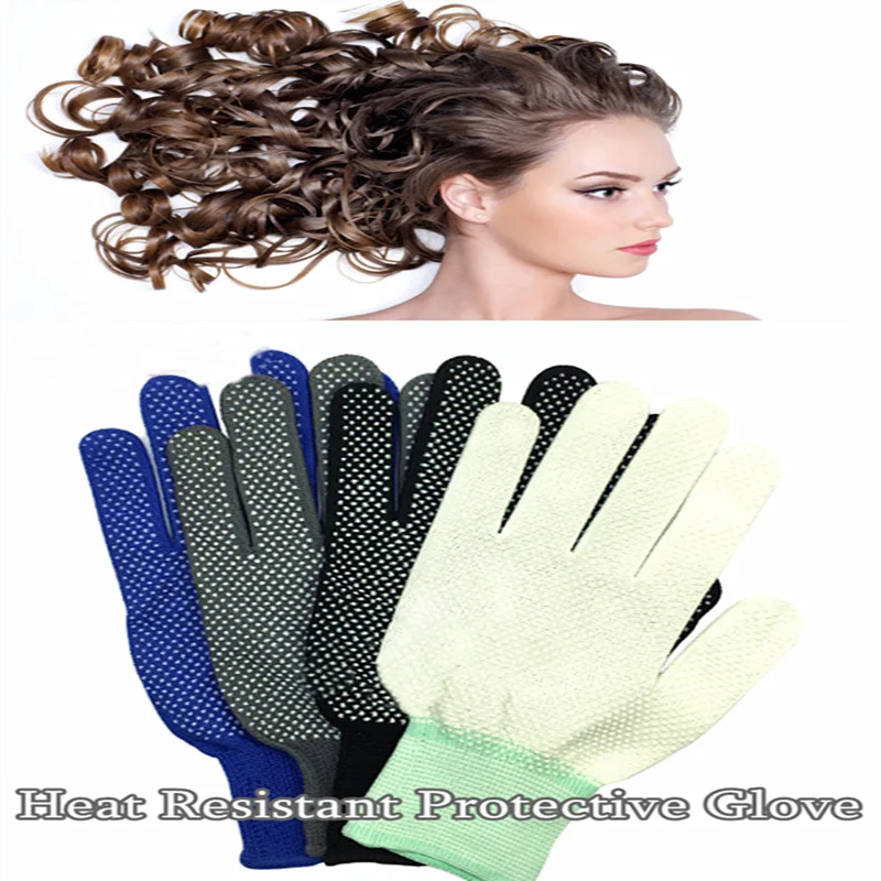 Термостойкие защитные перчатки для завивки волос прямые рабочие с плоским