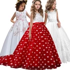 2021 Новое Кружевное платье Свадьбы платье с цветком галстук-бабочка для девочки в теннис вечерние банкет вечерние показать бальное платье платья партии