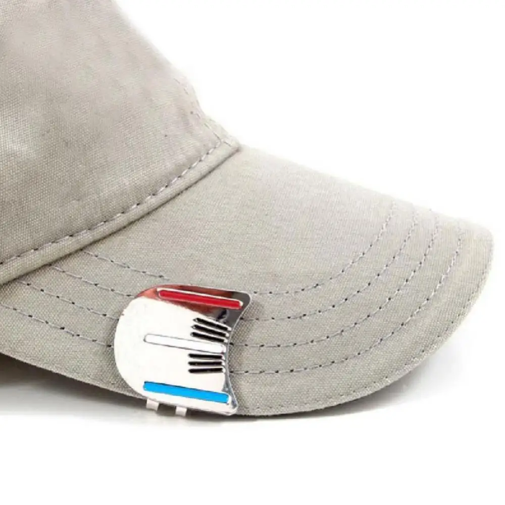 

50%HOTMetal Magnetic Hat Clip Golf Ball Marker Alignment Putting Aiming Tool Accessory