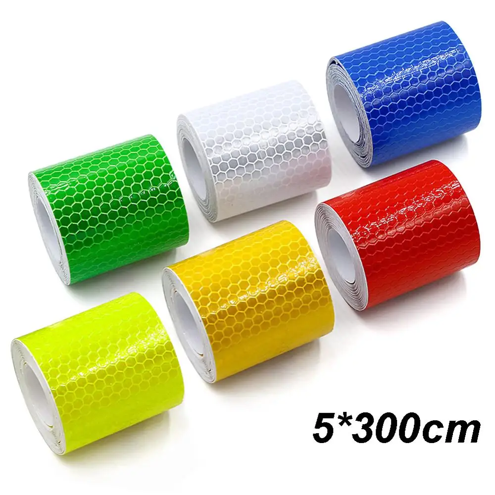 

5cm*300cm Car Reflective Tape Decoration Stickers Car Warning Safety Reflection Tape Film Auto Reflector Sticker on Car Styling