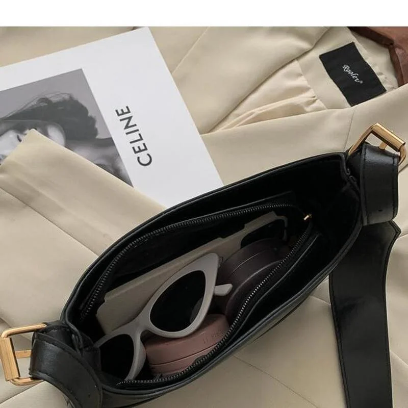 

Fashion Exquisite Shopping Bag Portable PU Leather Shoulder Bag Women Solid Color Square Commuter Handbag Trunk