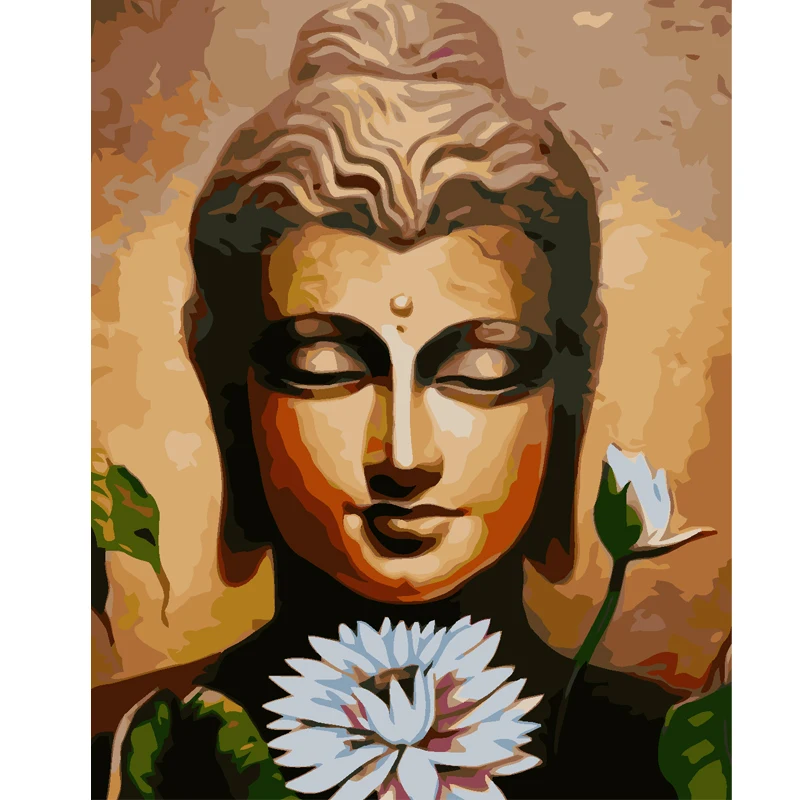 Картина по номерам на холсте голова Будды|Рисование и каллиграфия| |