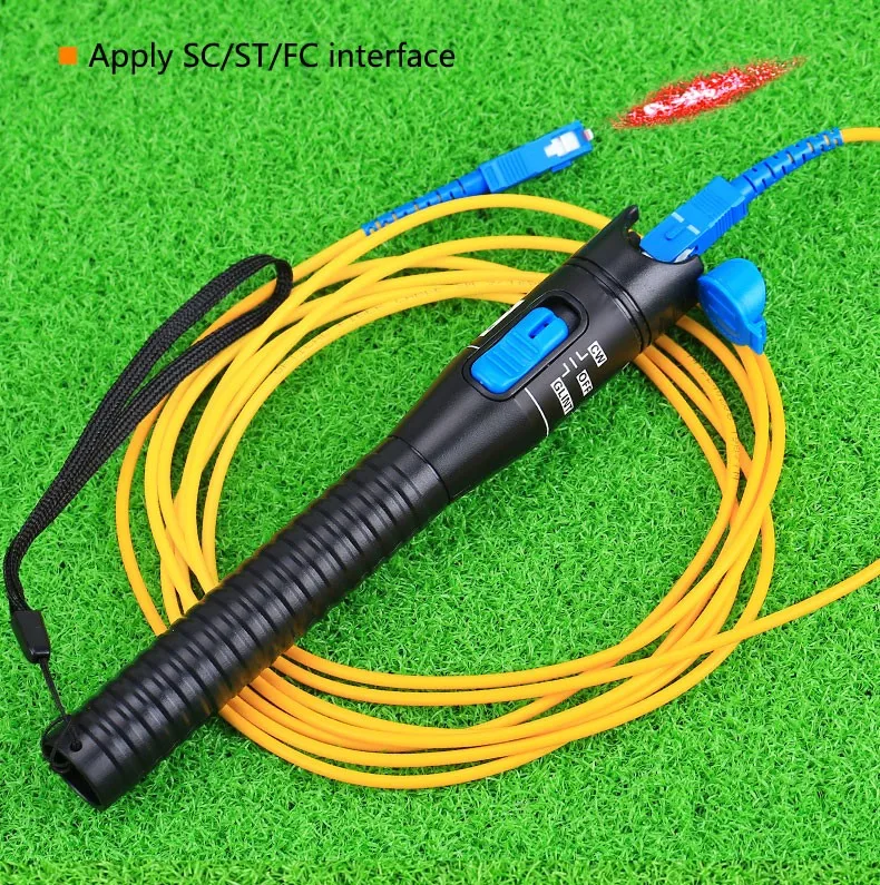KELUSHI FTTH лазерный оптико Пластиковый волоконно-оптический лазерный тестер LC/FC/SC/ST адаптер волоконно-оптического кабеля 1mw CATV