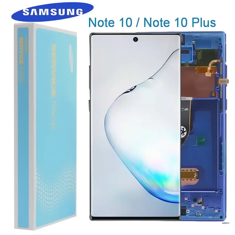 

Original AMOLED For Samsung Galaxy Note 10 N970 N9700 N970F LCD Display Note 10 Plus Note 10+ N975 N9750 Touch Screen Digitizer