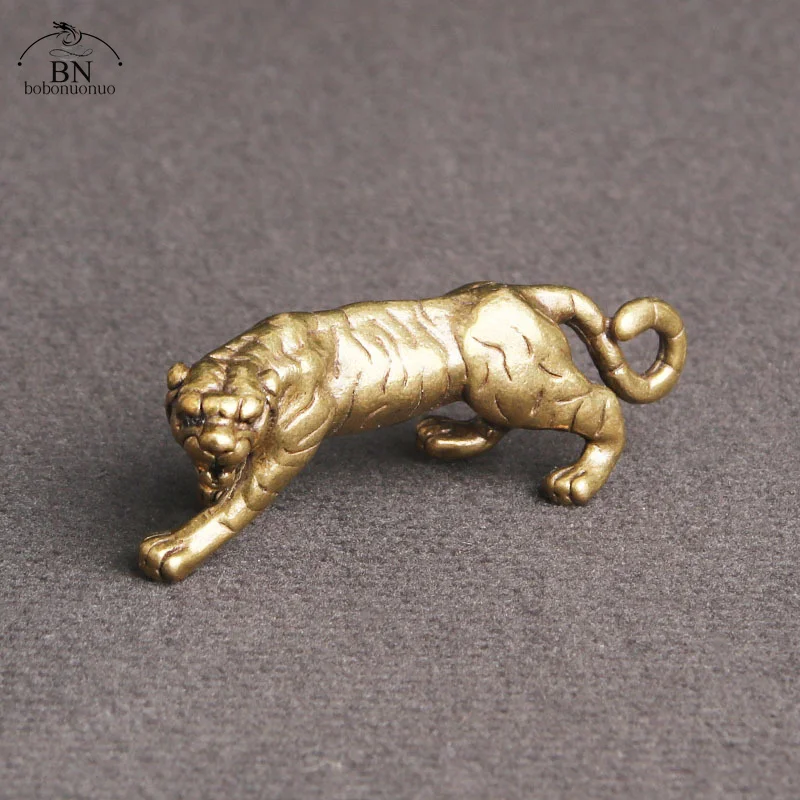 Цепочка для ключей с подвеской в виде тигра из чистой меди