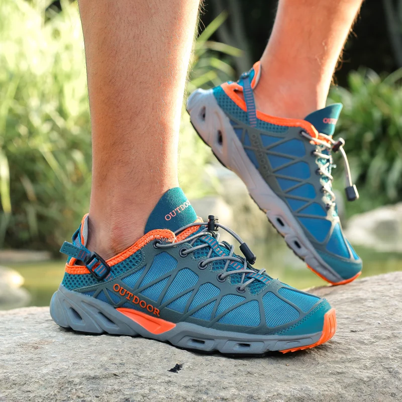Summer Men Hiking Shoes Women Trekking Breathable Non Slip Climbing Sport Shoes Men Outdoor Quick Dry Upstream Water Shoes Men