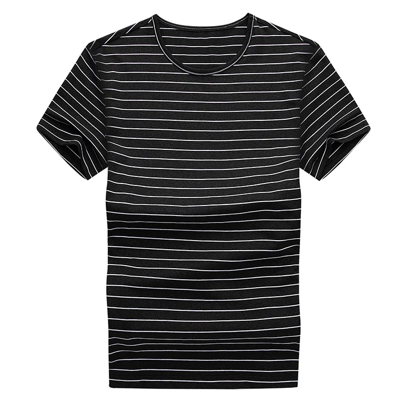 

Summer New Stripe Design O-Neck Mens Casual Straight Pullover T-Shirts Korean Style Fashion Short Sleeve Vintage T-Shirts
