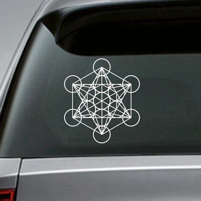 

Cube Sacred Geometry Decal Car Window Decor Metatron Laptop Vinyl Sticker for Apple MacBook Air Pro Decoration Decals HQ155