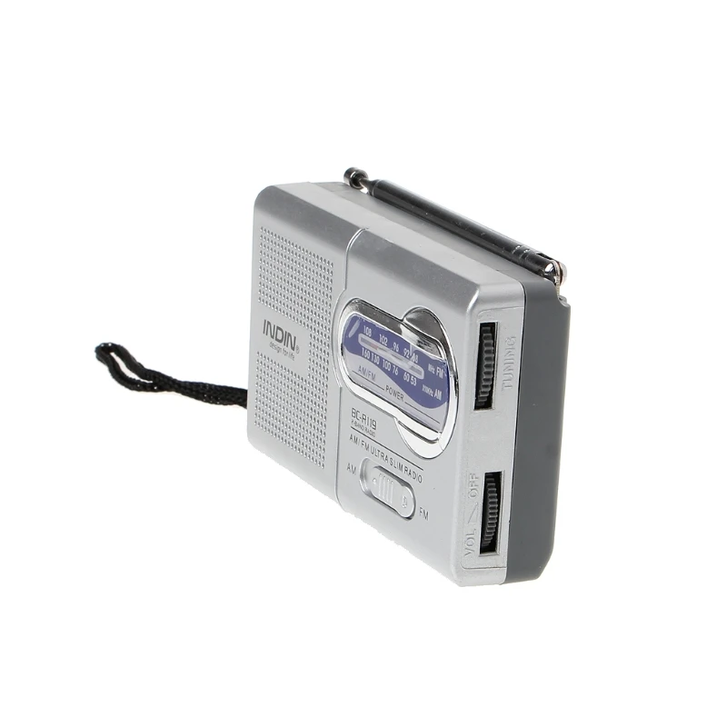 BC-R119 Portable Mini Radio 2-Band AM FM World Receiver Retractable Antenna DC 3V | Электроника