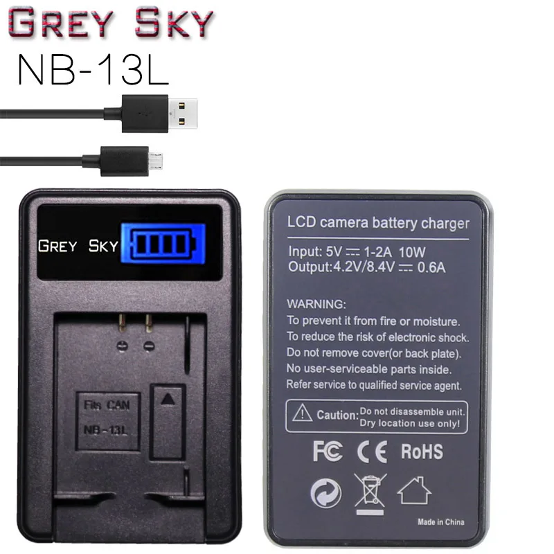 Аккумулятор NB-13L NB 13L NB13L + зарядное устройство USB с ЖК-дисплеем для Canon PowerShot G5X G7X G9X G7