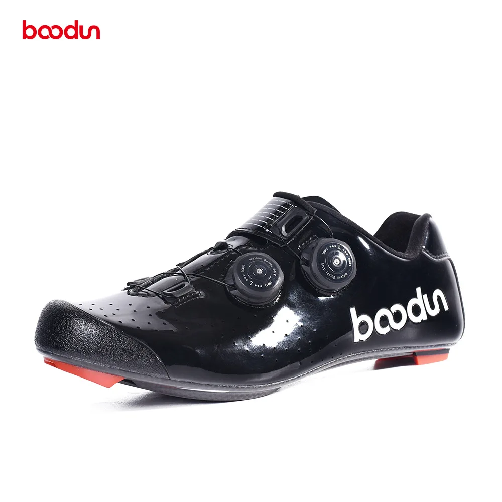 

BOODUN road bike shoes carbon fiber soles reflective ultra-light bike shoes self-locking triathlon road bike racing shoes