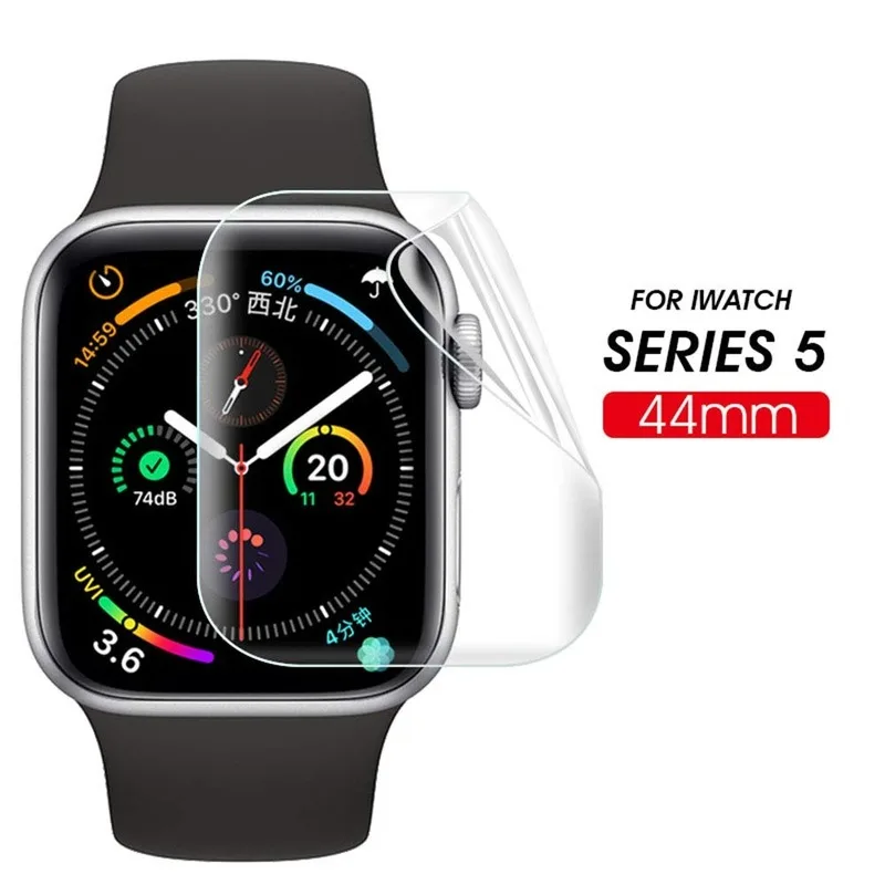 2 шт. гидрогель пленка для Apple Watch версии 5 4 3 1 полосы чехол 42 мм 38 40 44 Экран