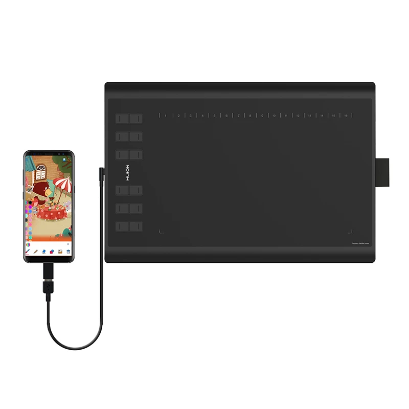 HUION H1060P графический планшет без батареи стилус наклон ± 60 ° цифровой 8192 ручка