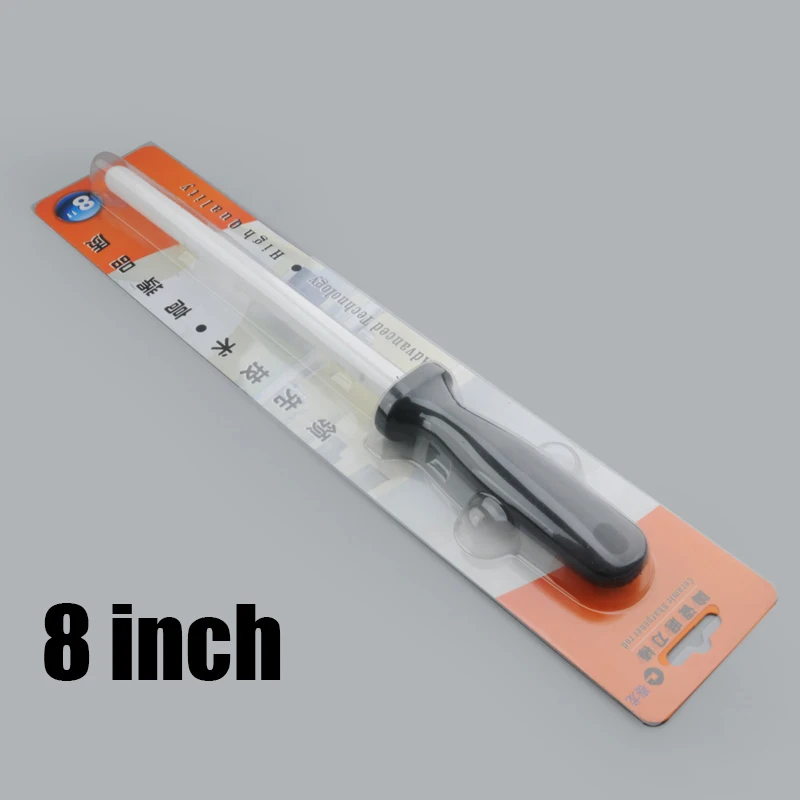 8 inch 1 шт. керамический(циркониевый) стержень точилка для ножей с ABS ручкой заточка для поваров стальные ножи кухонный помощник мусат - Цвет: 8 inch