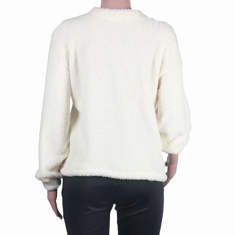 

Women Autumn Winter Long Sleeve Plus Size Pullover Warm Hoodies Casual Chic Solid Top Sweatshirts