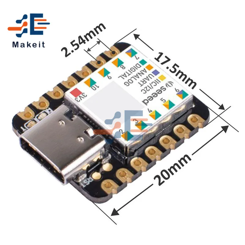 Макетный модуль микроконтроллера USB Type c Nano SAMD21 32 бит 48 МГц Cortex M0 XIAO для смарт часов
