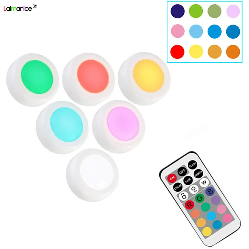 Светодиодный ночник RGBW 13 цветов с беспроводным пультом дистанционного