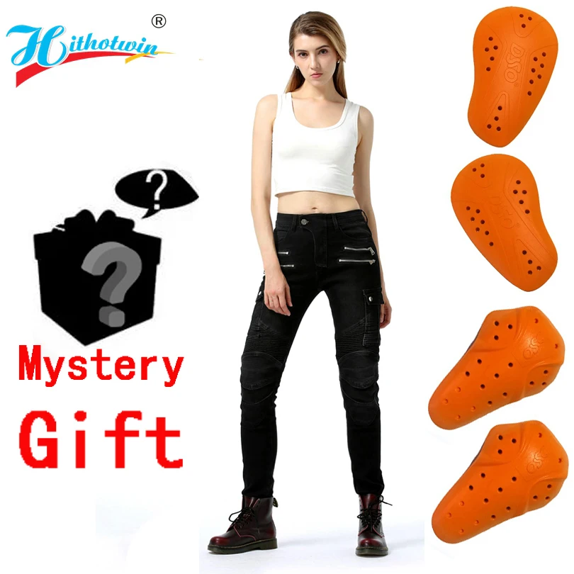 Мотоциклетные брюки женские черные зеленые джинсы бойфренды свободные