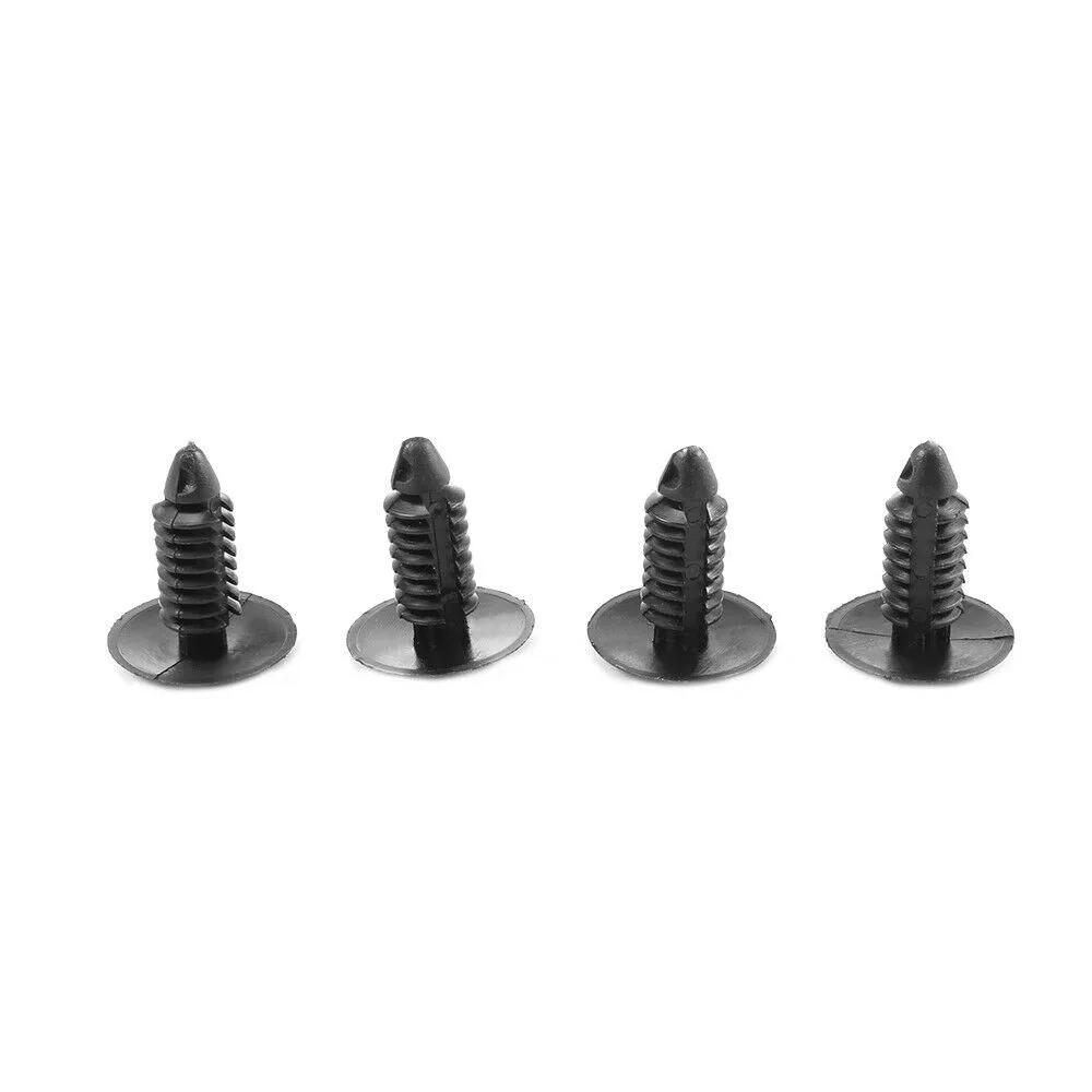 

Plugs Bumper Set Of 4 Clips Black Cover For Front Holes License Plate Parts