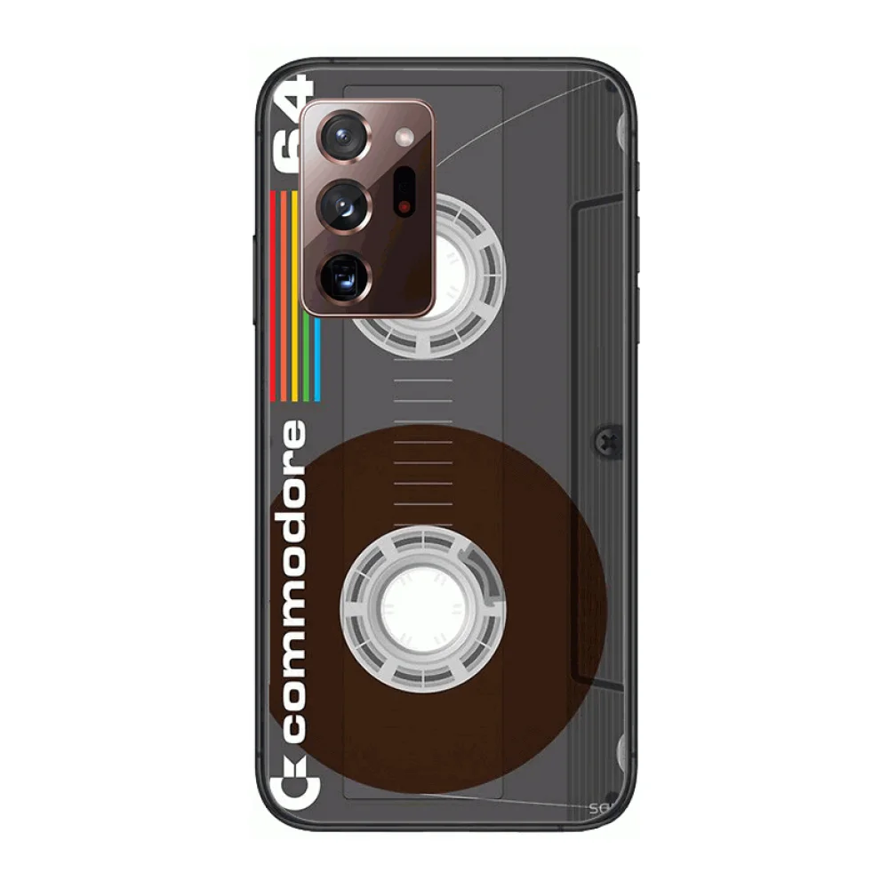 

Vintage tape cassette Phone Case cover hull For SamSung note20 10 9 8 4 pro plus black prime soft bumper Transparent