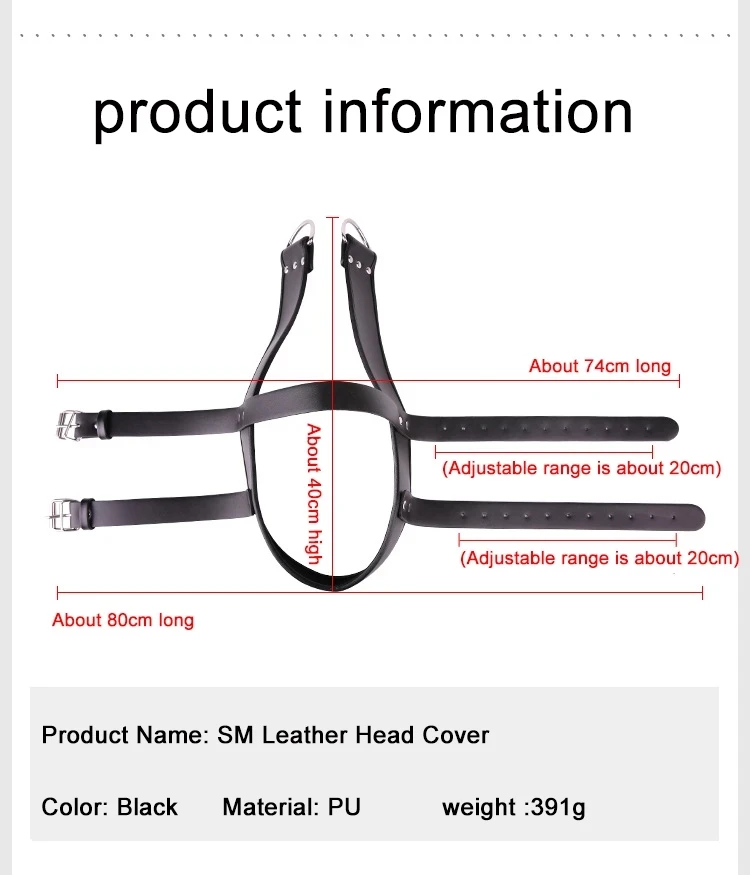 Кожаная подвесная вешалка для головы с кольцом для повешения, капюшоном, фетиш-маской для секса BDSM, связывающим устройством для головы, кляпом для рта, играми SM, игрушками для пар.