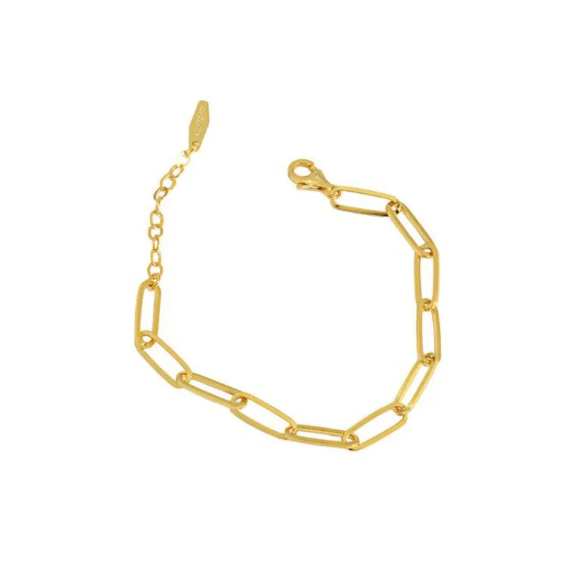 

Chain Bracelets For Women 925 Sterling Silver Korean Minimalist Designer Gold Bracelet Bijoux Femme Argent 925 Fine Jewellery
