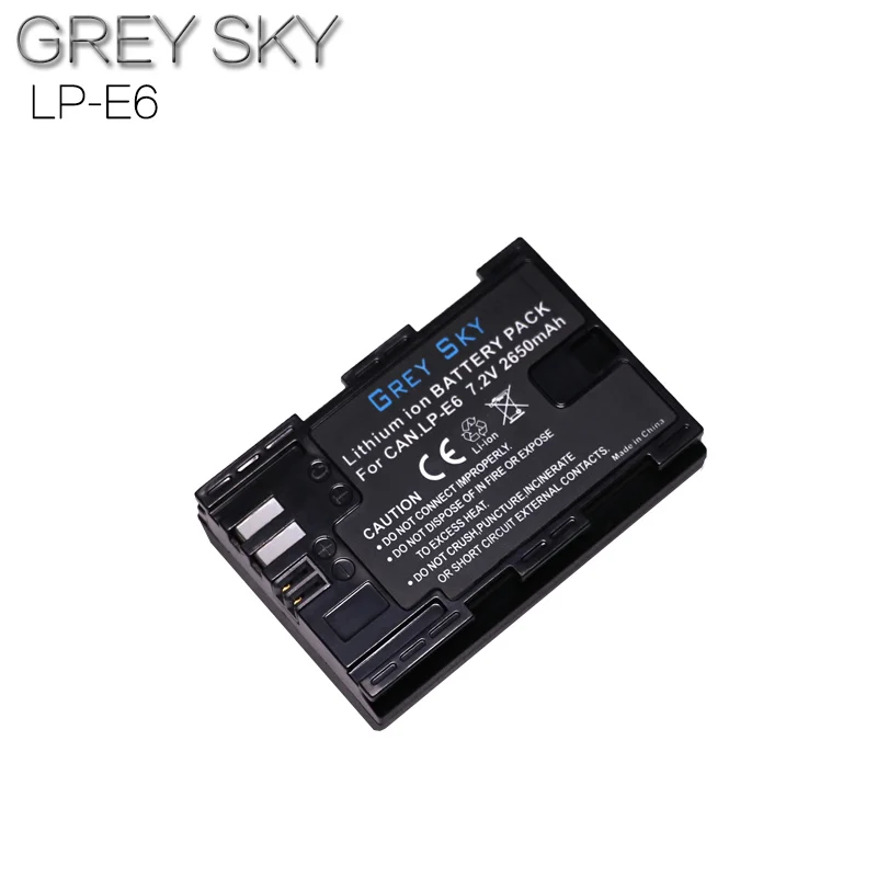 2шт 2650mAh LP E6 Батарея цифровой камеры для Canon EOS 5D Mark II 2 III 3 6D 7D 60D 60Da 70D 80D DSLR 5DS lp e6 L50 +
