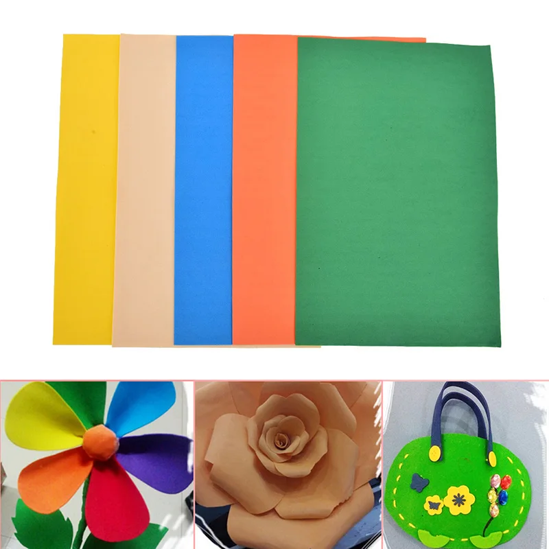 10pcs/pack Lowest Price 10 color A4 Thick Multicolor Sponge Foam Paper Fold scrapbooking Craft DIY | Канцтовары для офиса и