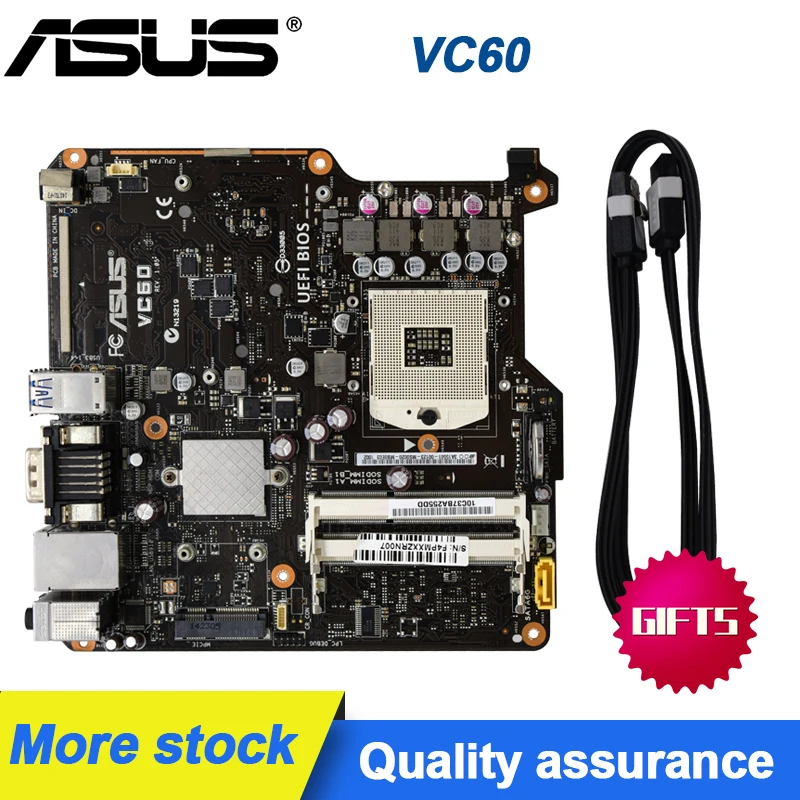 

ASUS VC60 Mini-iTX/3 generation DC power supply notebook CPU / HM76 chip DDR3 Used motherboard PC gaming Motherboards Set