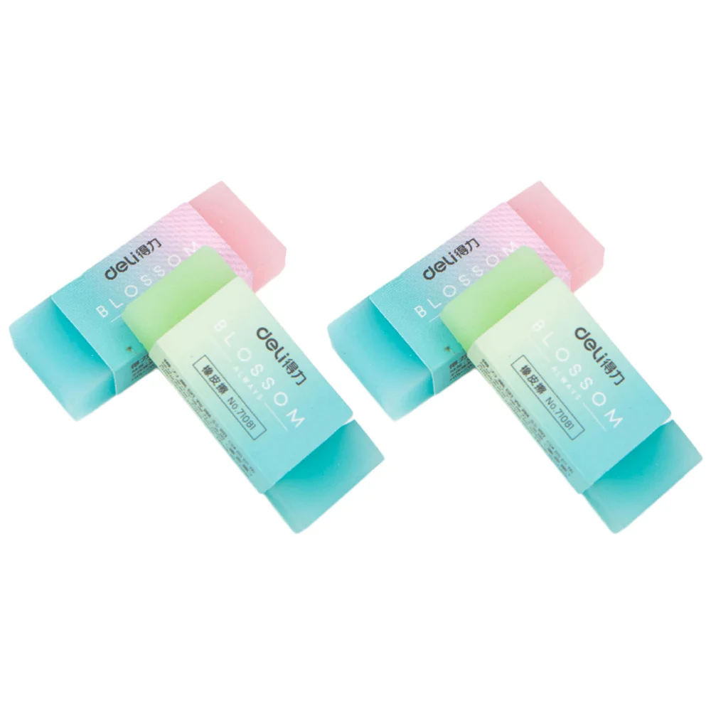 

12pcs Gradient Color Eraser Lovely Styling Eraser Creative Pencil Erasers Sets Stationery Eraser for Students School (Random Col