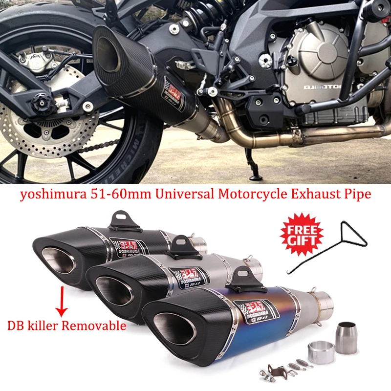 

YOSHIMURA Universal Motorcycle Exhaust Pipe Inlet 36mm 51mm 60mm Escape Modified Muffler For Ninja250 Ninja400 CBR954 CBR1000RR
