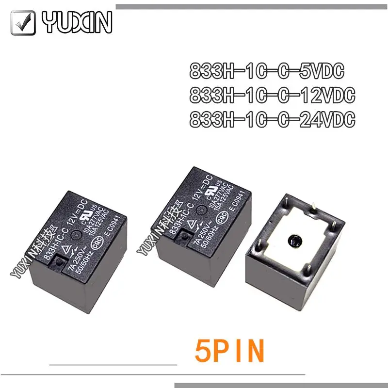 5 шт./лот Новое реле 833H 1C C 12 В 5VDC 12VDC 24VDC 24V 5V 10A 5pin|Реле| |