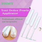 30 шт. Yoni Детокс жемчуг аппликатор органического хлопка с жемчугом медицинский Пластик женственные для подтягивания стенок влагалища Тампон аппликатор для женщин