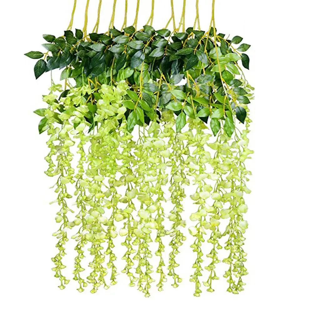 

12PCS 3.6FT Wedding Decoration Artificial Flower Wisteria Flower Vine Hanging Wreath Party DIY Family Garden Office Decoration